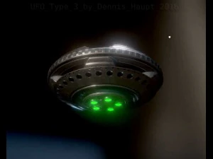 ufo type 3 animated and game ready 3D Model