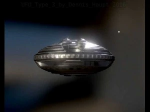ufo type 3 animated and game ready 3D Model