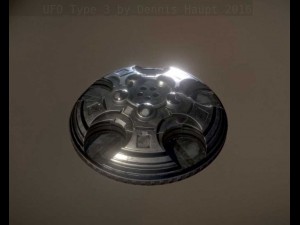 ufo type 3 animated and game ready Modelo 3D