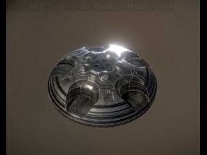ufo type 3 animated and game ready Modelo 3D