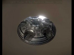 ufo type 3 animated and game ready 3D Model