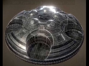 ufo type 3 animated and game ready Modelo 3D
