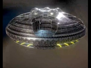 ufo type 3 animated and game ready Modelo 3D