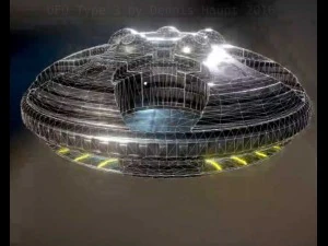 ufo type 3 animated and game ready 3D Model
