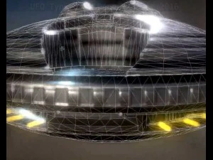 ufo type 3 animated and game ready 3D Model