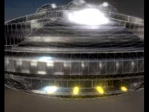 ufo type 3 animated and game ready 3D Model