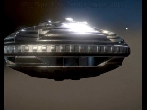 ufo type 3 animated and game ready Modelo 3D