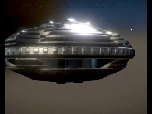 ufo type 3 animated and game ready 3D Model