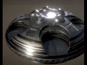 ufo type 3 animated and game ready Modelo 3D
