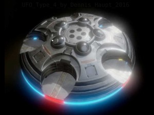 ufo type 4 animated and game ready 3D Model