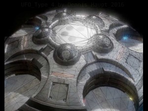 ufo type 4 animated and game ready 3D Model