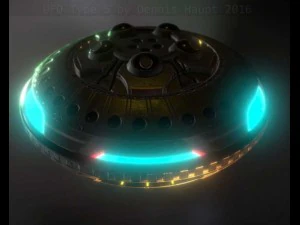 OVNI tipo 5 animado e pronto para jogo Modelo 3D