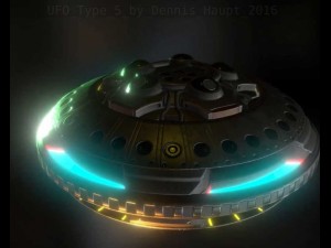 ufo type 5 animated and game ready Modelo 3D
