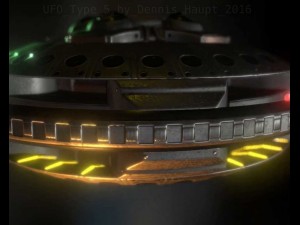ufo type 5 animated and game ready Modelo 3D