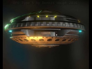 ufo type 5 animated and game ready Modelo 3D
