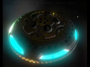 ufo type 5 animated and game ready Modelo 3D