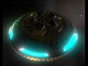ufo type 5 animated and game ready Modelo 3D