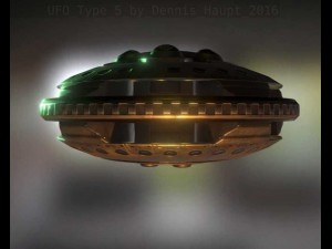 ufo type 5 animated and game ready Modelo 3D