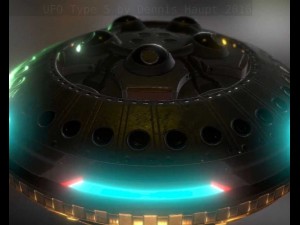 ufo type 5 animated and game ready Modelo 3D