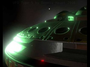 ufo type 5 animated and game ready Modelo 3D