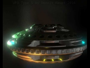 ufo type 5 animated and game ready Modelo 3D