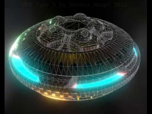 ufo type 5 animated and game ready Modelo 3D