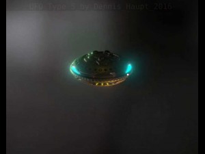 ufo type 5 animated and game ready Modelo 3D