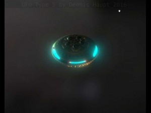 ufo type 5 animated and game ready Modelo 3D