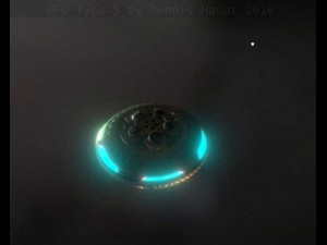ufo type 5 animated and game ready Modelo 3D