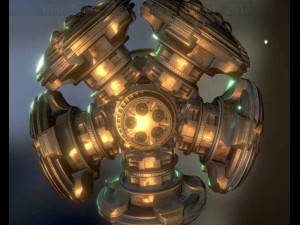 ufo type 7 animated and game ready 3D Model
