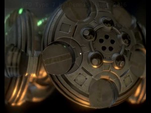 ufo type 7 animated and game ready 3D Model