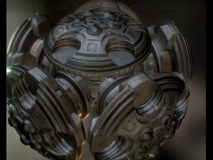 ufo type 7 animated and game ready 3D Model