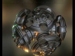 ufo type 7 animated and game ready 3D Model