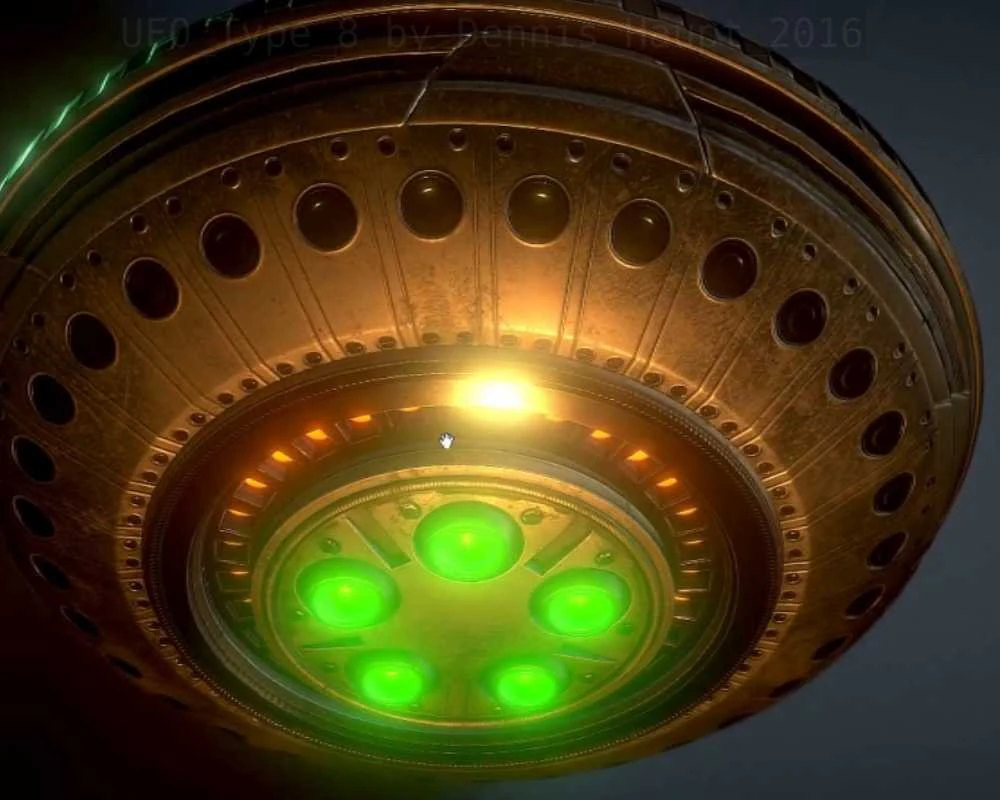 ufo type 8 animated and game ready 3D Model .c4d .max .obj .3ds .fbx .stl .blend 
