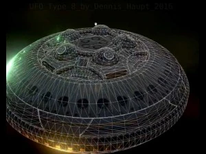 ufo type 8 animated and game ready 3D Model