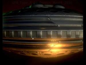 ufo type 8 animated and game ready 3D Model