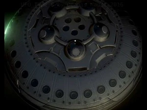 ufo type 8 animated and game ready 3D Model