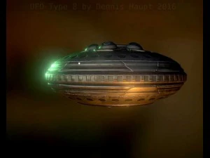 ufo type 8 animated and game ready 3D Model