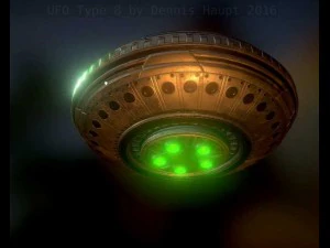 ufo type 8 animated and game ready 3D Model