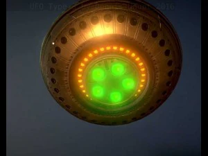 ufo type 8 animated and game ready 3D Model