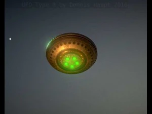 ufo type 8 animated and game ready 3D Model