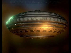 ufo type 8 animated and game ready 3D Model