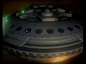 ufo type 8 animated and game ready 3D Model