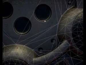 ufo type 8 animated and game ready 3D Model