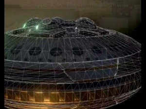 ufo type 8 animated and game ready 3D Model