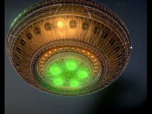 ufo type 8 animated and game ready 3D Model