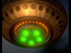 ufo type 8 animated and game ready 3D Model