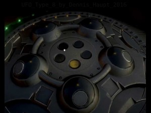 ufo type 8 animated and game ready 3D मॉडल