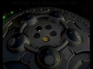 ufo type 8 animated and game ready 3D Model