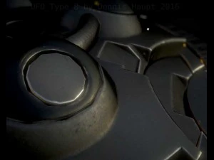 ufo type 8 animated and game ready 3D Model